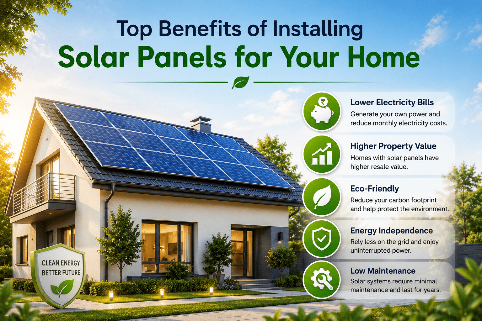 Top Benefits of Installing Solar Panels for Your Home